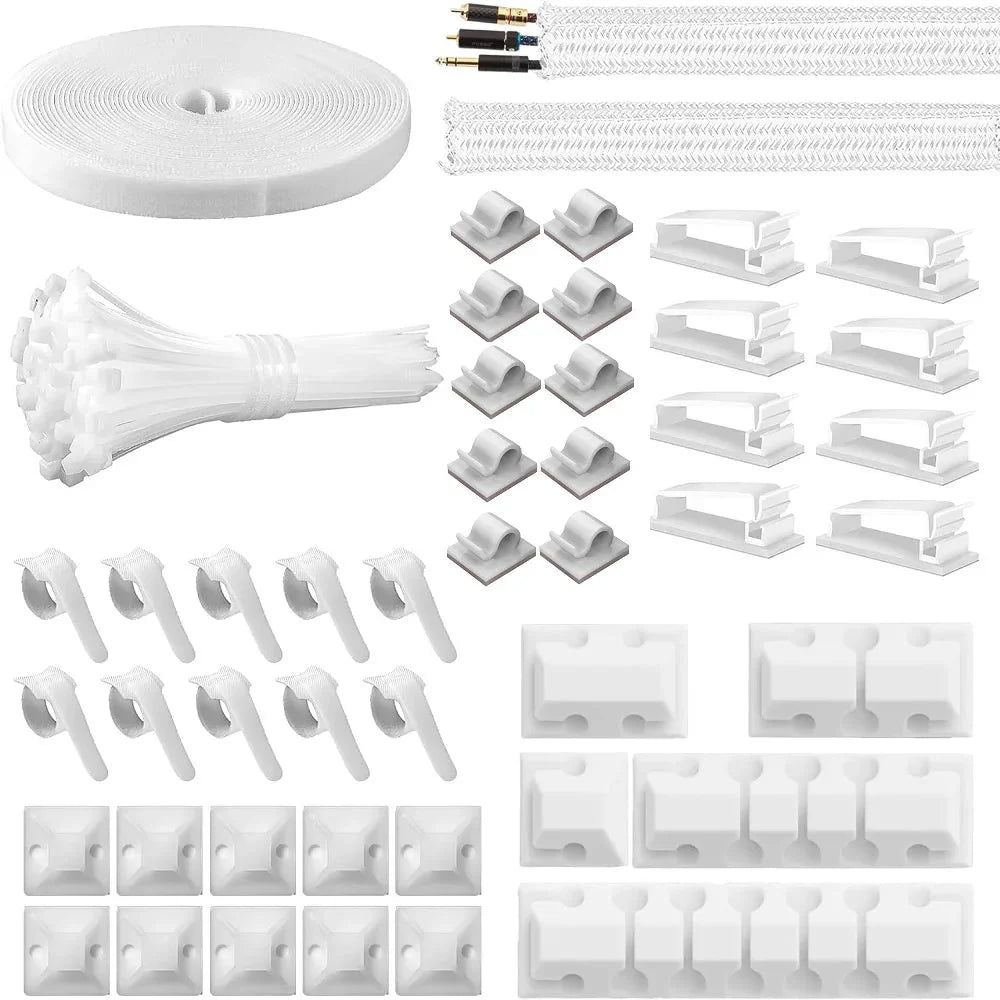 RigTidy Cable Management Kit | 146-Piece Desk Cord Organizer