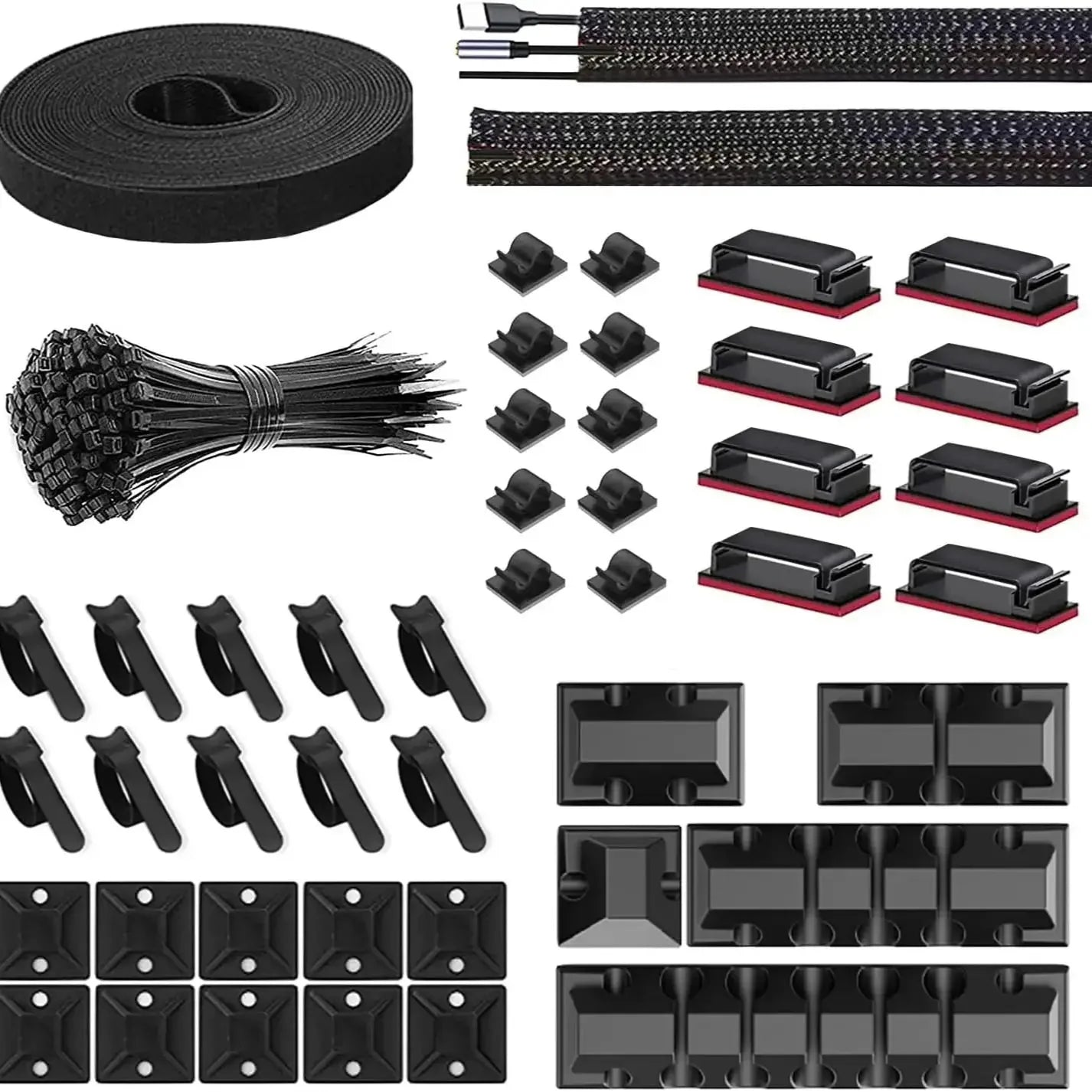 RigTidy Cable Management Kit | 146-Piece Desk Cord Organizer